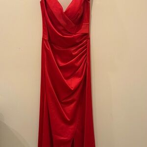 Source Unknown Vibrant Red Maxi Dress